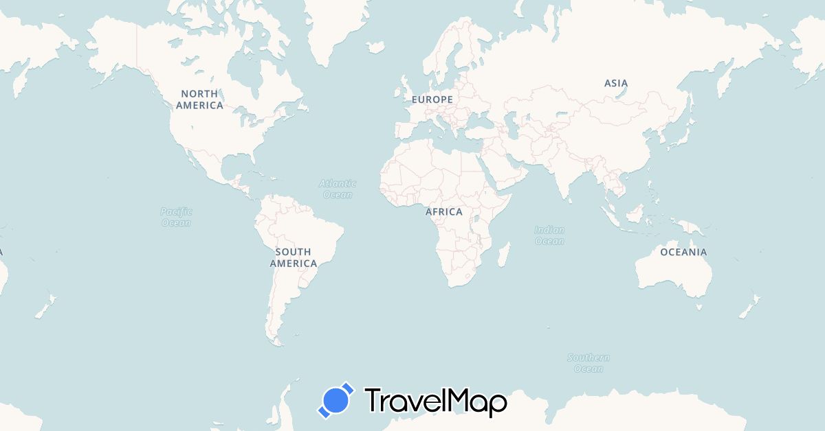 TravelMap itinerary: driving, bus, plane, boat in Bolivia, Canada, Switzerland, Chile, Fiji, Mexico, New Zealand, Peru, Philippines, Taiwan, United States (Asia, Europe, North America, Oceania, South America)